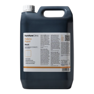 B&Q Furniture Clinic Fabric Paint, 5L Black