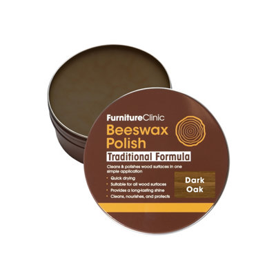 Furniture Clinic Dark Oak Beeswax Polish & Wax For Wood 200Ml from B&Q
