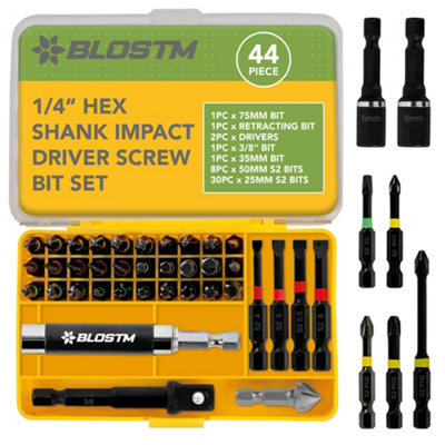 Blostm Hex Shank Impact Driver Screw Bit Set