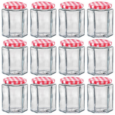  - Heftman Hexagonal Jam Jars12 Pack