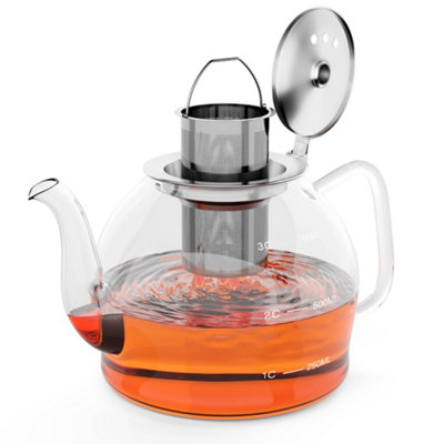 Heftman Clear Glass Teapot 800Ml from B&Q