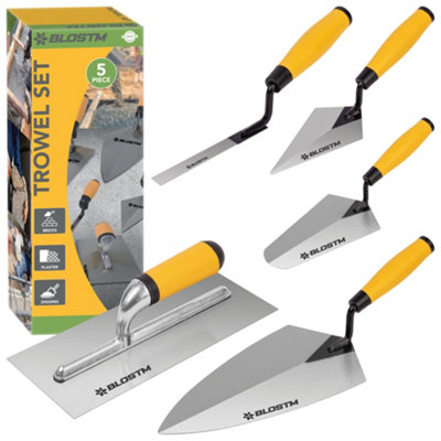 Blostm Trowel Set 5 PieceBricklaying Or Plastering from B&Q