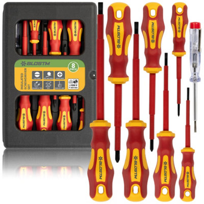 Blostm Insulated Screwdriver Set 8 Piece from B&Q