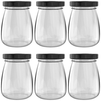 Heftman Clear Glass Jars 100Ml6 Pack from B&Q