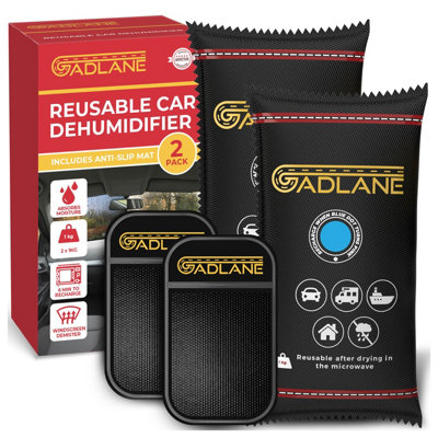 Gadlane Car Dehumidifier 1Kg +Anti-Slip Mat (2 Pack) from B&Q