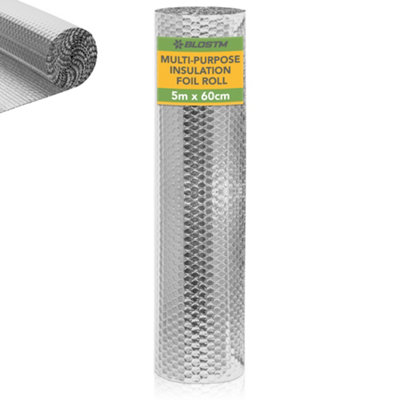 Blostm Multi-Purpose Foil Insulation Roll 0.6M X 5M from B&Q