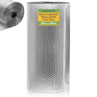 Blostm Multi-Purpose Foil Insulation Roll 0.6M X 25M from B&Q