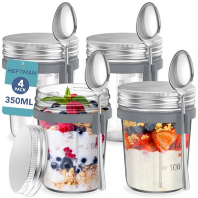 Heftman Breakfast Jars (350Ml)4 Pack from B&Q