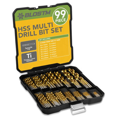 Blostm Hss Drill Bit Set 99 Piece from B&Q