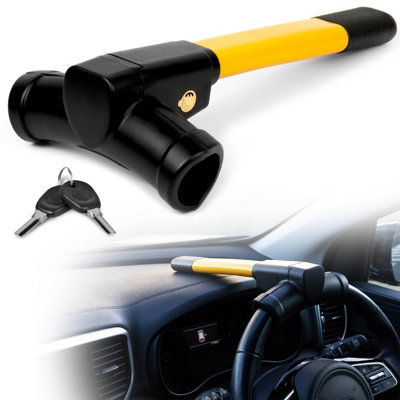 Gadlane T-Bar Steering Wheel LockYellow from B&Q