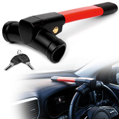 Gadlane T-Bar Steering Wheel LockRed from B&Q