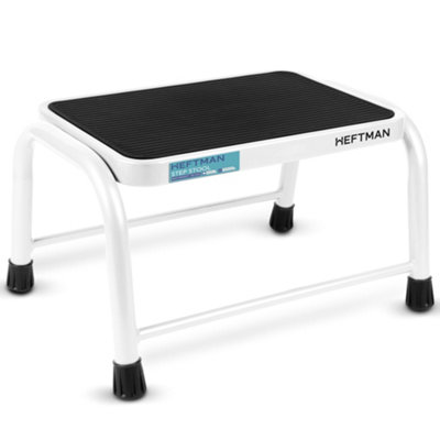 Heftman Step Stool FootstoolWhite from B&Q