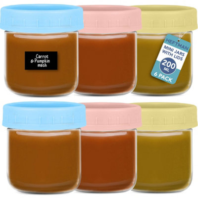 Heftman Mini Jars With Lids 200Ml6Pack from B&Q