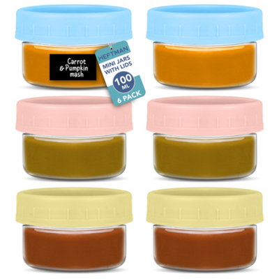 Heftman Mini Jars With Lids 100Ml6Pack from B&Q
