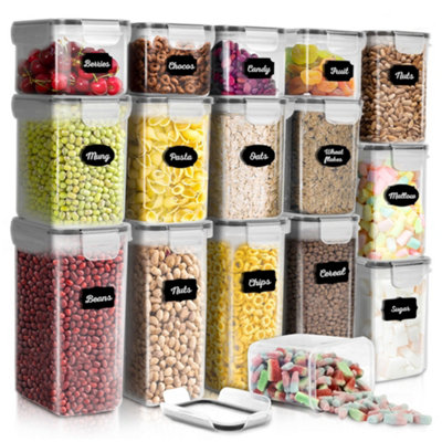 Heftman Plastic Storage Containers Set Of 16 from B&Q