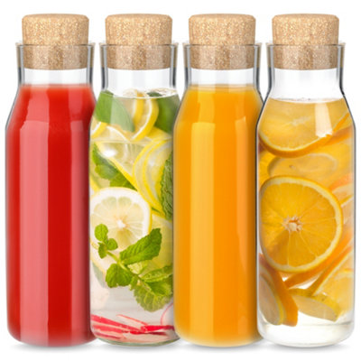 Heftman Carafe Glass Bottles 1 Litre4 Pack from B&Q