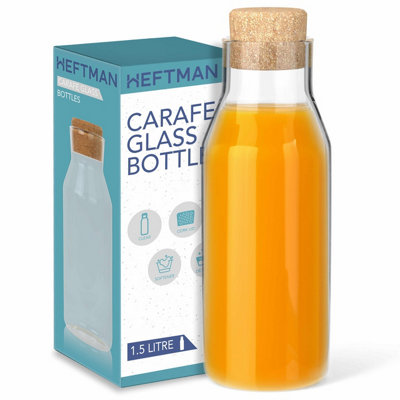 Heftman Carafe Glass Bottle 1.5L from B&Q