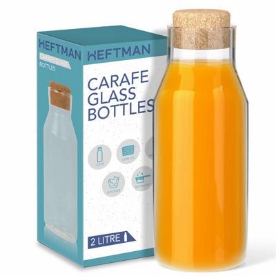 Heftman Carafe Glass Bottle 2L from B&Q