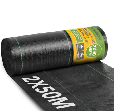 Blostm Woven Weed Control Fabric Sheet 2X 50M from B&Q