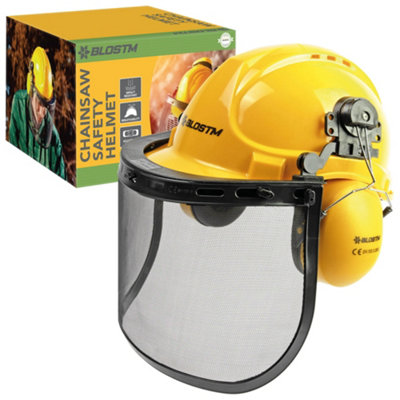 Blostm Chainsaw Safety HelmetYellow from B&Q