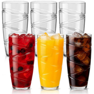 Heftman Clear Swirl Acrylic TumblersSet Of 6 from B&Q
