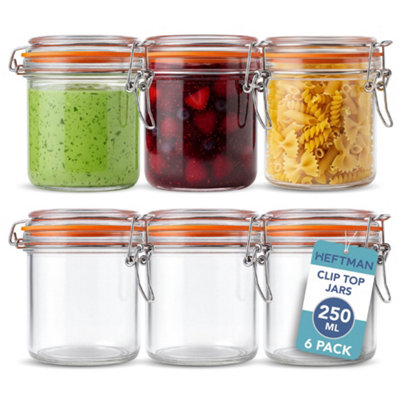  - Heftman Clip Top Jars 250 Ml6 Pack