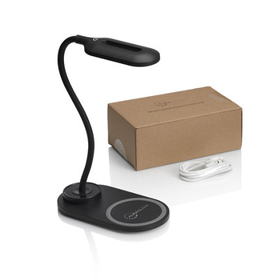Auraglow Flexible Lamp With 10W Qi Wireless Fast Charger -Black-1 Pack from B&Q
