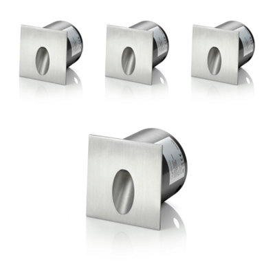 Auraglow Integrated Led Inset Recessed Marker LightSquare4 Pack from B&Q