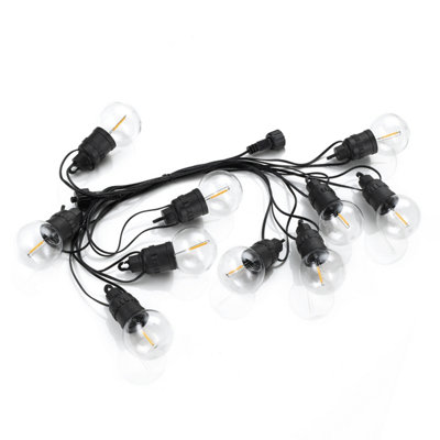 Auraglow Warm Led Bulb Festoon String Set - 1 Length (10 Bulbs) - No Plug White/Light