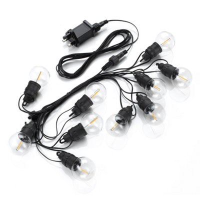 Auraglow Warm Led Bulb Festoon String Set White/Light
