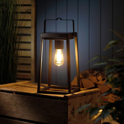 Auraglow Solar & Usb Outdoor Rechargeable Led LanternVintage from B&Q