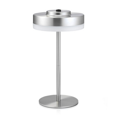 Auraglow Kensington Rechargeable Outdoor Table LampSilver from B&Q