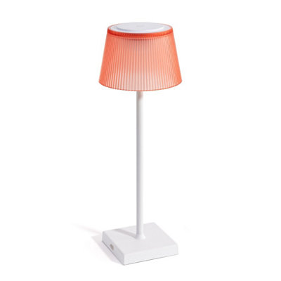 Auraglow Rechargeable Led Table LampCapriWhite & Red from B&Q