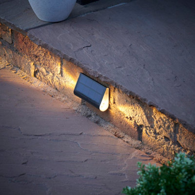 Auraglow Black Solar Step Lights 3 Pack, Dual Directional Led For Stairs - Image 2