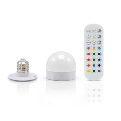 Auraglow Omniance Rechargeable Wireless Led Light E27 Light Source With Remote1 Pack from B&Q