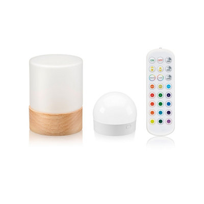 Auraglow Omniance Elara Rechargeable Wireless Table Lamp With Remote1 Lamp1 Light Source1 Remote from B&Q