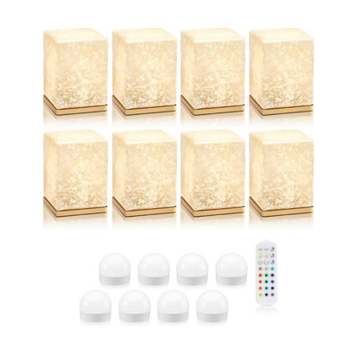 Auraglow Omniance Delphine Rechargeable Wireless Table Lamp With Remote8 Lamps8 Light Sources1 Remote from B&Q