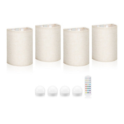 Auraglow Omniance Palazzo Rechargeable Wireless Wall Light With Remote4 Lamps4 Light Sources1 Remote from B&Q