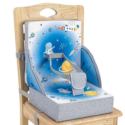 B&Q -  Portable Toddler Booster Seat,lightweight,compact,easy CleanWith StrapsBlue