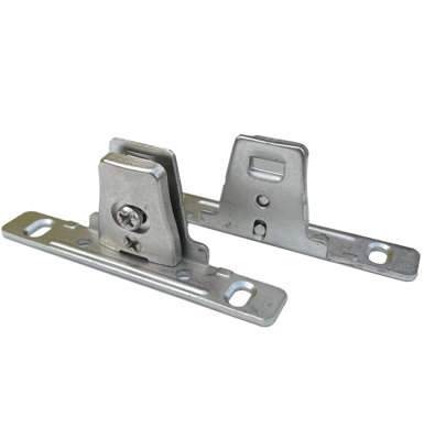 B&Q -  Drawer Front Fixing Brackets 85X32X14mm64mm Hole CentreFor  Metal Drawer Sides