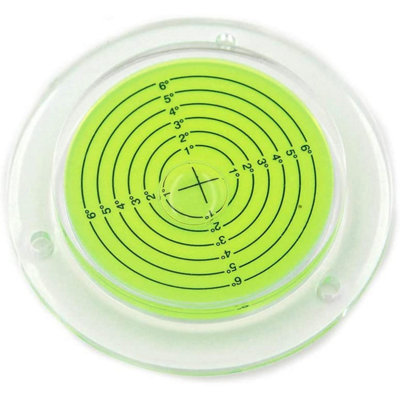 Taskar 100mm Screw-On Large Round Bullseye Spirit Level For Caravans And Large Surfaces from B&Q