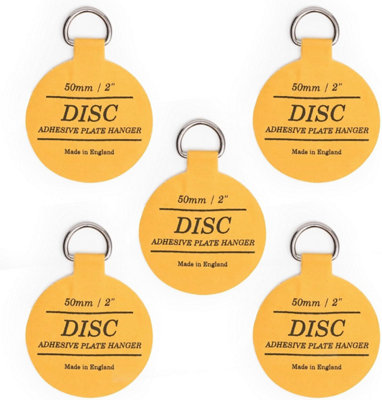 Disc Plate Hanger Company Disc Plate Hanger For WallsInvisible Self-Adhesive Plate Holders5 Pack (50mm) from B&Q