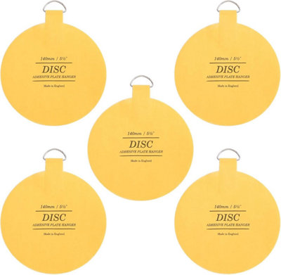 The Disc Plate Hanger Company Invisible Self-Adhesive Plate Hangers 5 Pack (140mm / 5 1/2") from B&Q