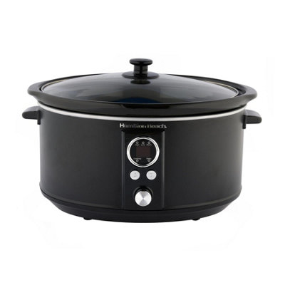 B&Q -  6.5L Digital Oval Slow Cooker Black