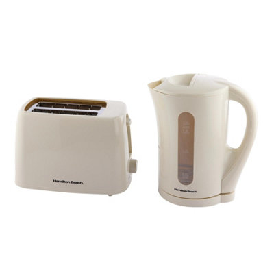 Hamilton Beach Cream Essentials Kettle & Toaster Set, Hbessc 1.7L