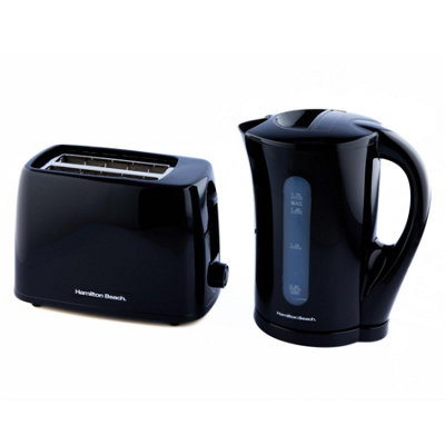 Hamilton Beach Black Essentials Kettle & Toaster Set, Hbessb 1.7L