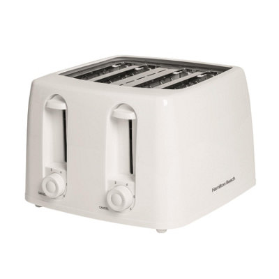 B&Q - 4 Slice Toaster Essentials Collection White 1300W  Hb4T5032W