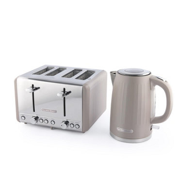 Hamilton Beach Cream Kettle & Toaster Set, Harmony Collection, Cappuccino, Hbharmc