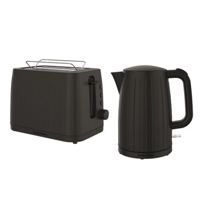 Hamilton Beach Black Kettle & Toaster Set, Stealth Collection