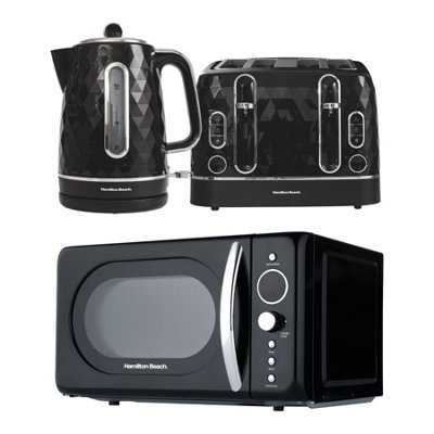 Hamilton BeachKettle4 Slice Toaster & Microwave SetDiamondBlack from B&Q